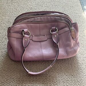 Coach Pink Leather Shoulder Bag